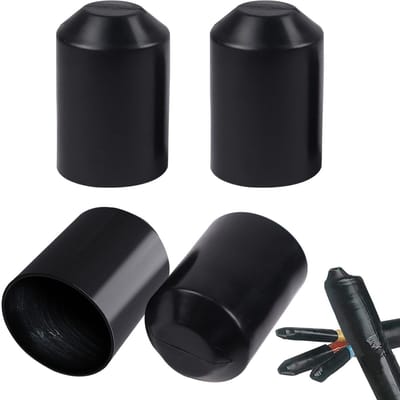 SnelShoppen - Heat Shrink Tubing Caps 30mm - Waterdichte Isolatie voor Kabel Eind - 4 Stuks - Thermoplastisch Polyolefine - Bescherming tegen Vocht en