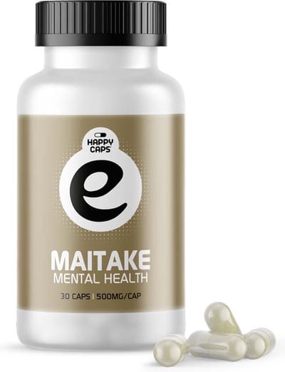 Happy-Caps MAITAKE | 30-capsules | rust en balans | a daily mushroom moment | super food | Mental Health