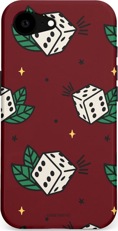 Casetastic Hoesje Geschikt voor Apple iPhone 16e Magsafe - Stijlvolle Beschermende Duo-layer Case - Casino zes