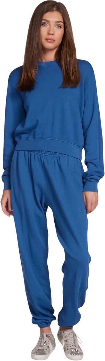 Stijlvolle Dames Huispak / Tracksuit / Joggingspak |  2-Delig Home Wear / Trainingspak | Sport Kleding | Blauw - S