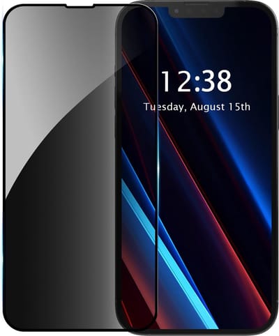 AziLine Privacy Glas Screenprotector Geschikt voor iPhone 13 Pro Max - Ultieme Privacy Schermbescherming geschikt voor iPhone 13 pro max - Privacy Screen Protector iPhone 13 PRO MAX - Privacy Premium Glas - Edge to Edge - Hoge Kwaliteit