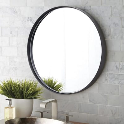 Moderne Ronde Wandspiegel 24 inch - Badkamerspiegel voor Woonkamers en Ingangen