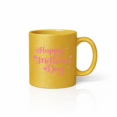 Premium Moederdag Cadeau Mok - Elegant Roze Hartjes Design - Goud