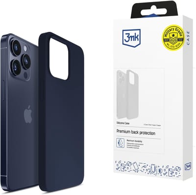 Apple iPhone 16 Pro Max - 3mk siliconen hoesje donkerblauw