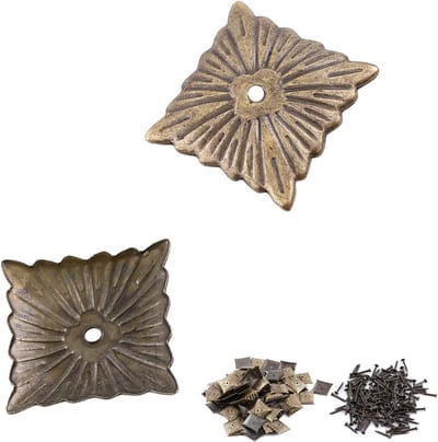 Dailygoods - 100 Stuks Decoratieve Metalen Spijkers - Vintage Stijl 21x21mm voor Meubelprojecten