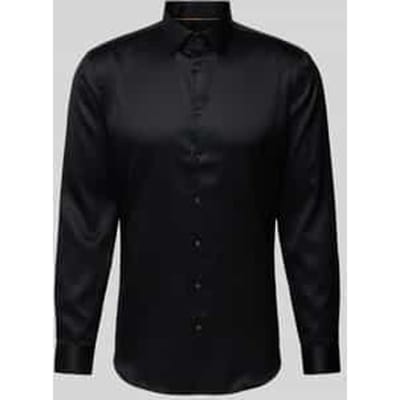 Slim fit zakelijk overhemd van satijn
