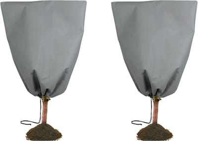 Winterse plantbescherming: 2 stuks trekkoord hoezen voor bomen en planten, 39x70 inch, vorstbescherming voor fruitbomen en potplanten tegen kou en bevriezing