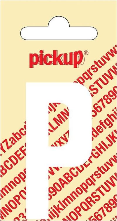 Pickup plakletter Nobel 60 mm wit P - 31012060P