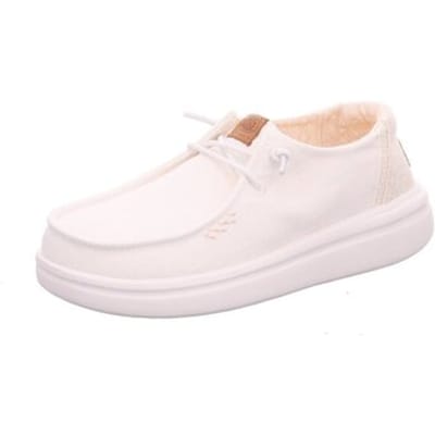 HEYDUDE - Wendy Rise Chambray Grid Dames Instappers Snow White - Maat 39