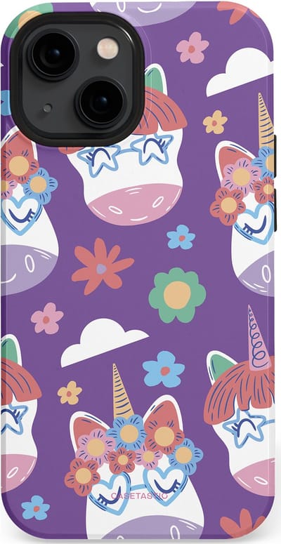 Casetastic Hoesje Geschikt voor Apple iPhone 13 Mini Magsafe - Stijlvolle Beschermende Duo-layer Case - Eenhoorn Magie