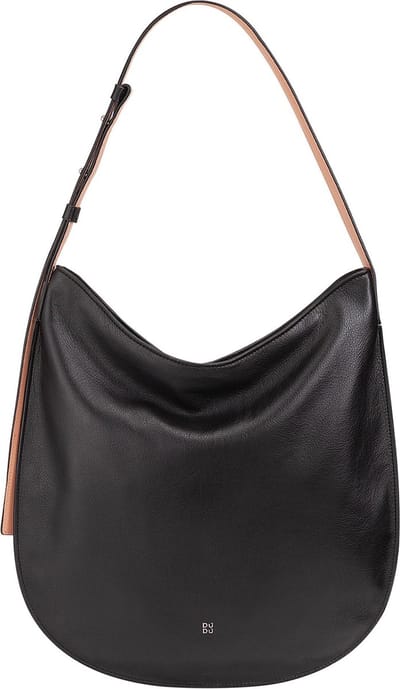 DuDu Sylvie Schoudertas Leder 36.5 cm - Dames - black