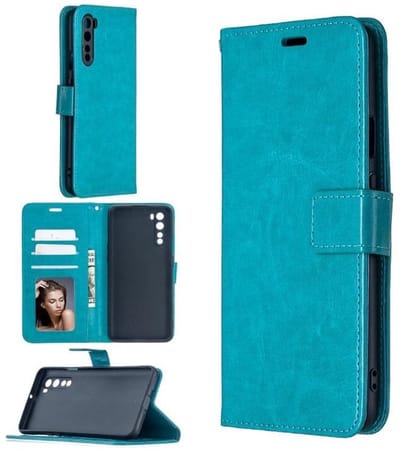 LuxeBass Hoesje geschikt voor OnePlus Nord - Bookcase Turquoise - portemonnee hoesje gsm hoesje - telefoonhoes - telefoonhoesjes