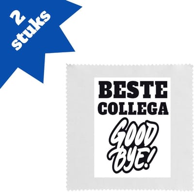 Akyol - beste collega brillendoekjes - Beste collega - teamgenoot - afscheid - 17,8 bij 17,8 cm - 2 stuks