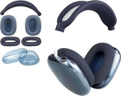 Vervangende Set voor AirPods Max met Mesh Stof Oorkussens, Hoofdband Cover en TPU Bescherming, Zweetbestendig en Comfortabele Oorkussens