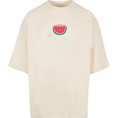 Merchcode - Summer Summertime Huge Heren Tshirt - S - Creme