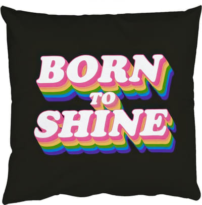 Sierkussens - Kussentjes Woonkamer - 50x50 cm - Quote - Regenboog - Roze - Zwart