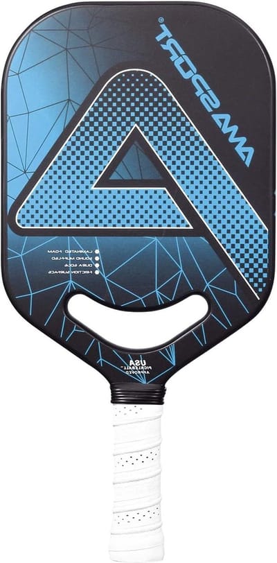 Pickleballracket - Sportracket - Agressief Spel - Getextureerd Oppervlak - 20mm Kern - Zwart