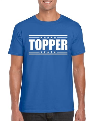 Topper t-shirt blauw heren S