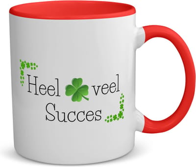 Akyol - heel veel succes koffiemok - theemok - rood - Collega - werknemers - bedankje - cadeautje voor collega - kado - afscheids cadeau - 350 ML inhoud
