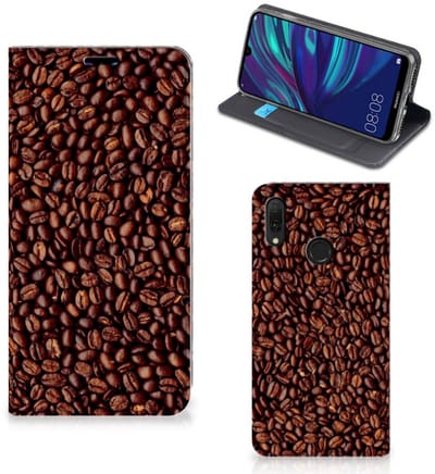 Huawei Y7 hoesje Y7 Pro (2019) Flip Style Cover Koffiebonen