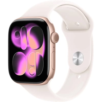 Apple Watch 11 - Wifi - 46mm - Rose Goudkleurig Aluminium Case with Light Blush Sport Band - M/L