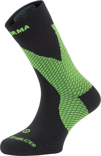 Enforma enkel ondersteuning - Medium compressie - sport sokken - Zwart / Groen - XL (45-47)