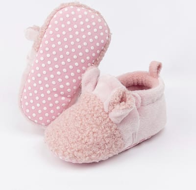 Steppies - Babyslofjes met Antislip - Roze - 0-3 maanden - Maat 15-16