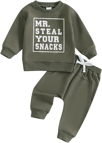 Set Jongenskleding Lange Mouwen T-Shirt Sweater en Geruite Broek Tweekleurig