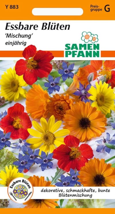 Bloemenmix, eetbare bloemen - bloemenmix, bloemzaden, slazaden