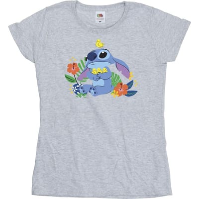 Disney Dames/Dames Lilo & Stitch Vogels Katoenen T-Shirt (Sportgrijs)