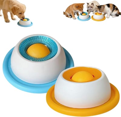 carmdering - Likmat - Slowfeeder - Honden en Katten - ABS kunststof, antislip zuignappen, vertraagt eten - Voorkomt een opgeblazen gevoel en braken - Hersenstimulatie, vermindert angst en verveling - Makkelijk schoon te maken, voor alle leeftijden