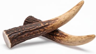 Honden kauwgewei - Natuurlijk kauwspeelgoed - Mondhygiëne stimuleren - 100% natuurlijk hertshoorn - Maat S 2 stuks