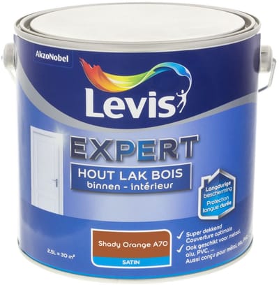 Levis - Expert Hout Lak Binnen Satin Mix - Shady Orange A70 - Mengverf - 2,5 L
