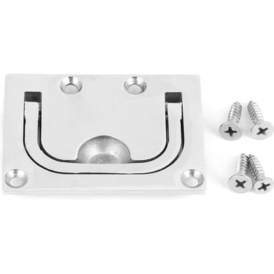 316 RVS Luik Vierkant Trekhandvat Marine Inbouw Hefring Bootaccessoires white