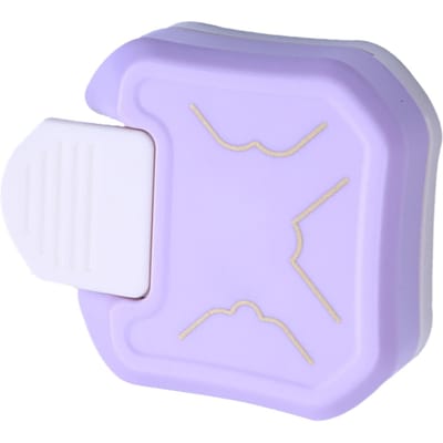 3-in-1 papierhoeksnijder, meerdere hoeken, handmatige patroonhoekpons, doe-het-zelf perforator, paars paars