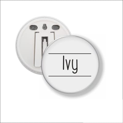 Button Met Clip 58 MM - Ivy