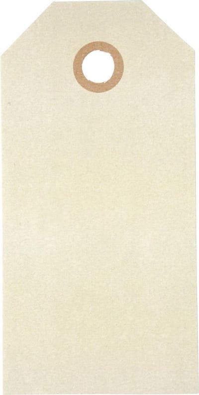 Manilla-labels, afm 5x10 cm, 250 gr, crème, 20 stuk/ 1 doos