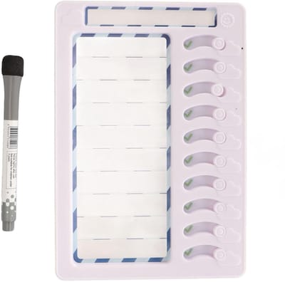 Dailygoods- Taakbord Magnetisch - Uitwisbare Klusjestabel - Beloningsgrafiek - Taaktracker - ABS Materiaal - Bordgrootte 22,5x15,5cm - Klusjesbord