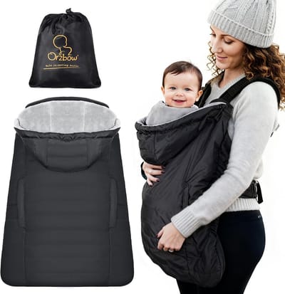 Babydragerhoes - Draagzak Cover - Bescherming Baby - Waterdicht & Warm - Universeel - Zwart