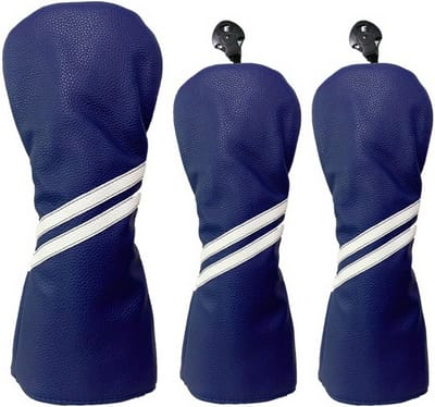 Set van 3 Golf Headcovers voor Hout Drivers Fairway - Navy Blauw