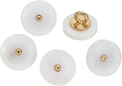 Knopen 11.5mm Komvormige Parelmoer Knop Shell Schacht Knop Voor DIY Shirt Naaien Ambachtelijke Decoratie Wit/Zilver