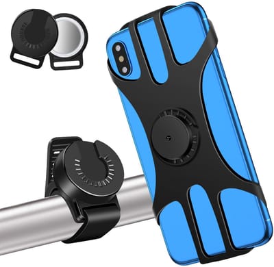 Ibenzoa® Universele fiets telefoonhouder met onzichtbare AirTag en 360 graden rotatie