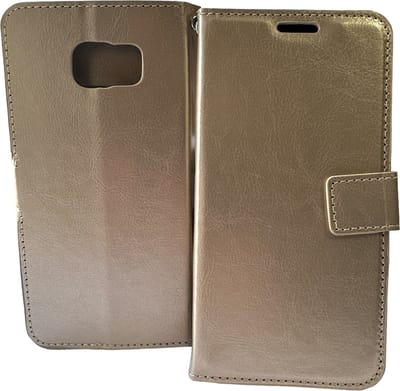 Portemonnee Book Case Hoesje Geschikt voor: Samsung Galaxy S7 Edge - Goud