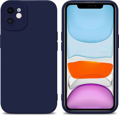 Cadorabo Hoesje geschikt voor Apple iPhone 11 in FLUID DONKER BLAUW - Beschermhoes gemaakt van flexibel TPU silicone Cover Fluid Case