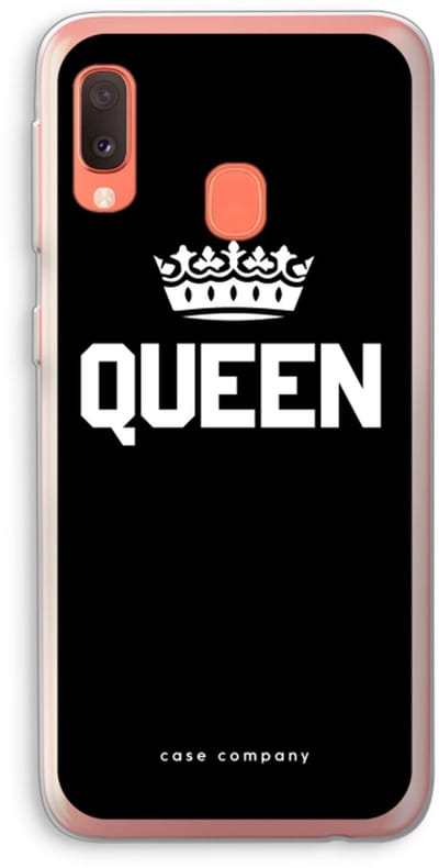 Case Company® - Hoesje geschikt voor Samsung Galaxy A20e hoesje - Queen zwart - Soft Cover Telefoonhoesje - Bescherming aan alle Kanten en Schermrand