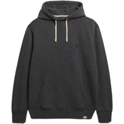 Superdry Monogram Geborduurde Hoodie Dark Grey Grootte: L