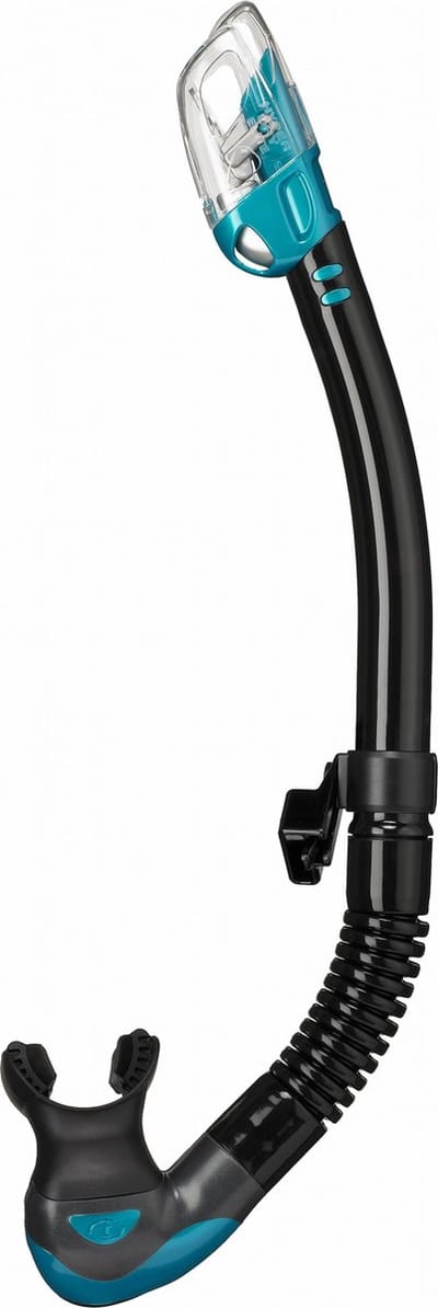 TUSA Hyperdry Elite II – Premium snorkel met droogtop systeem en hypoallergene siliconen mondstuk – Zwart/Groen – SP0101QB OG