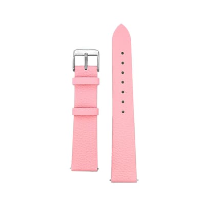 CO88 Collection 8CS-10020 Leren Horlogeband - 18mm Aanzet - Gesp - 20cm Totaal lengte - Roze - Staal