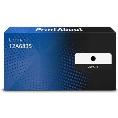 PrintAbout huismerk Toner 12A6835 Zwart Geschikt voor Lexmark