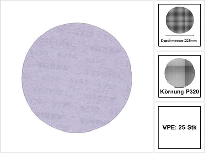 Mirka Abranet 225 mm velcro P320 25 vel
